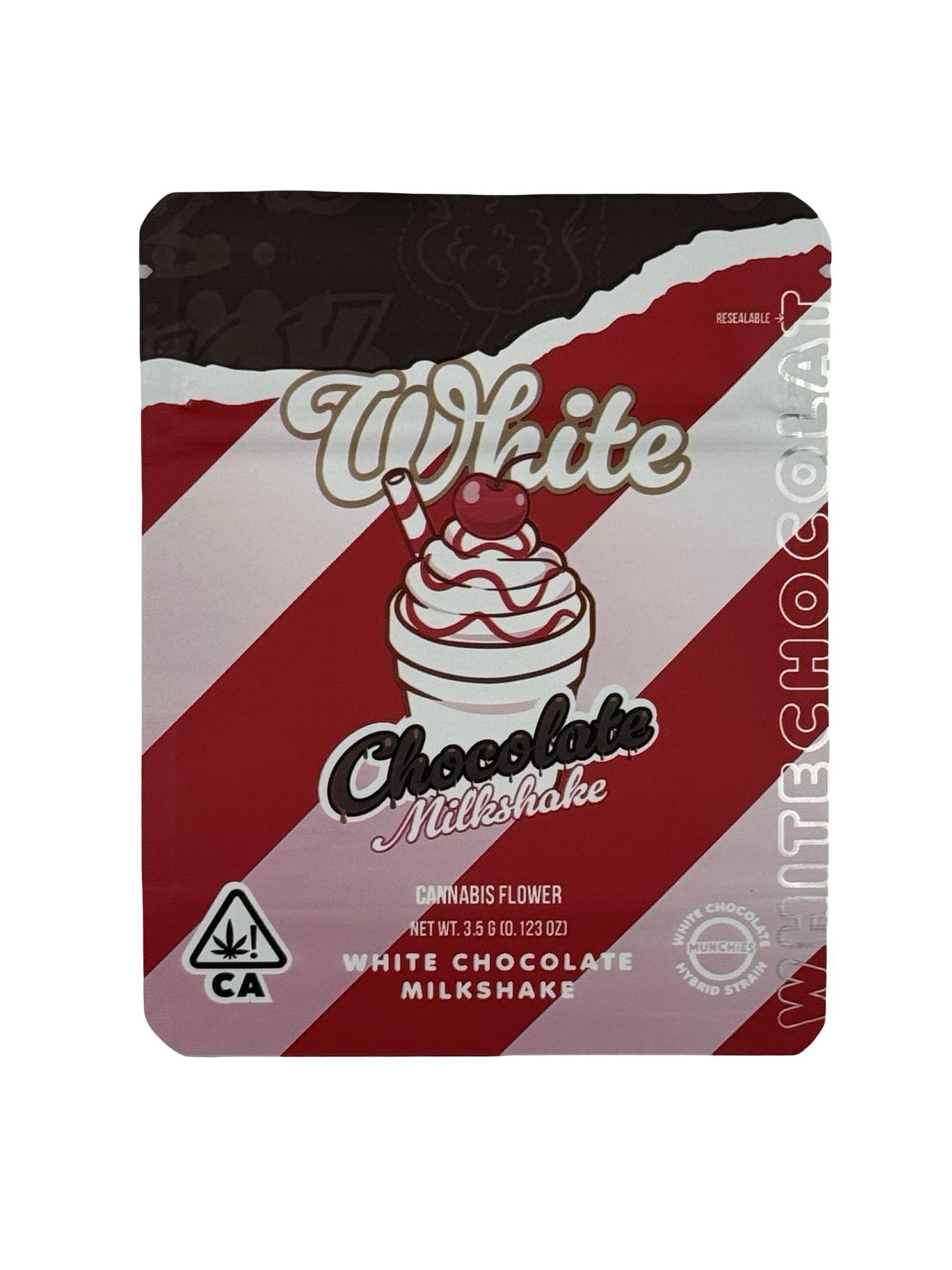 White Chocolate Milkshake Mylar Bags 3.5g Munchies White Chocolate Milkshake Mylar Bags 3.5g Munchies