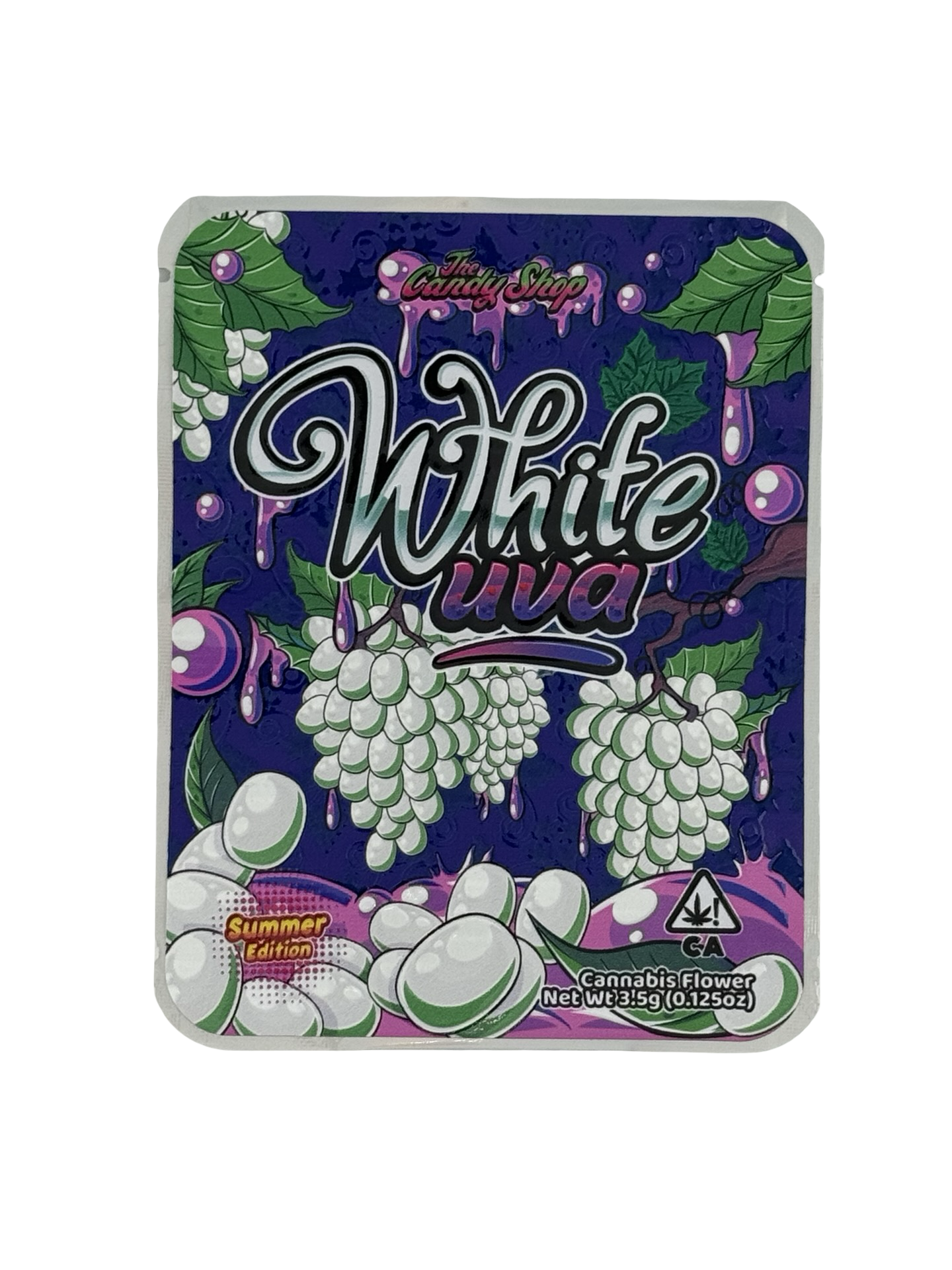 White Uva (Grape) Mylar Bags 3.5g The Candy Shop White Uva (Grape) Mylar Bags 3.5g The Candy Shop