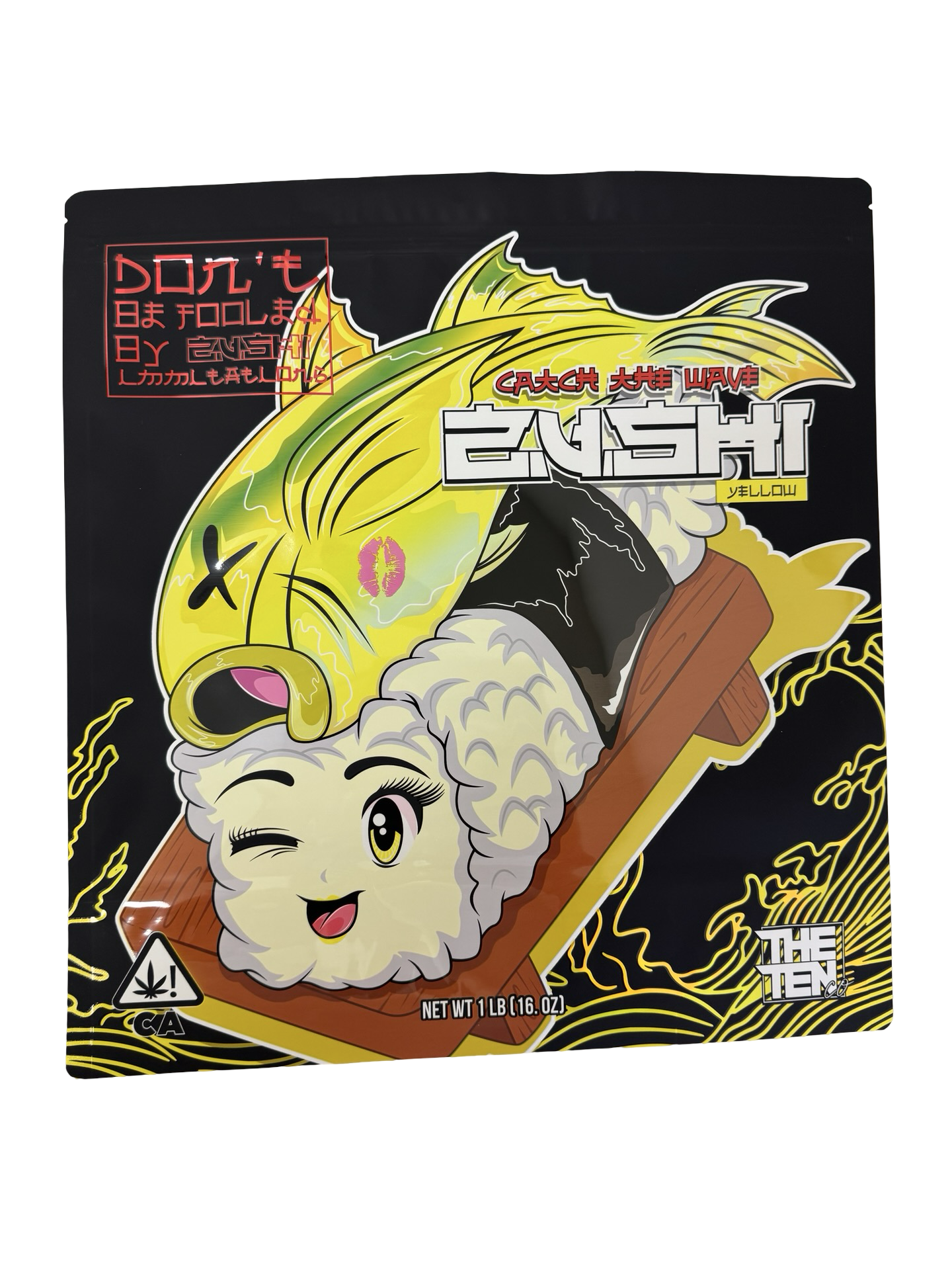 Yellow Zushi Mylar Bags 1 lb (Pound) The Ten Co Yellow Zushi Mylar Bags 1 lb (Pound) The Ten Co
