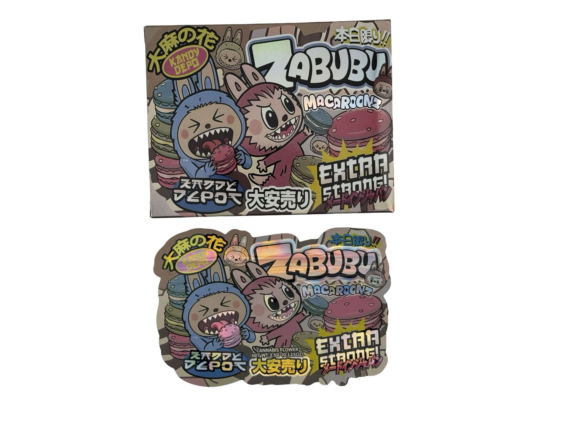 Zabubu Macaroonz 3.5g Mylar Bags & Boxes Kandy Depo