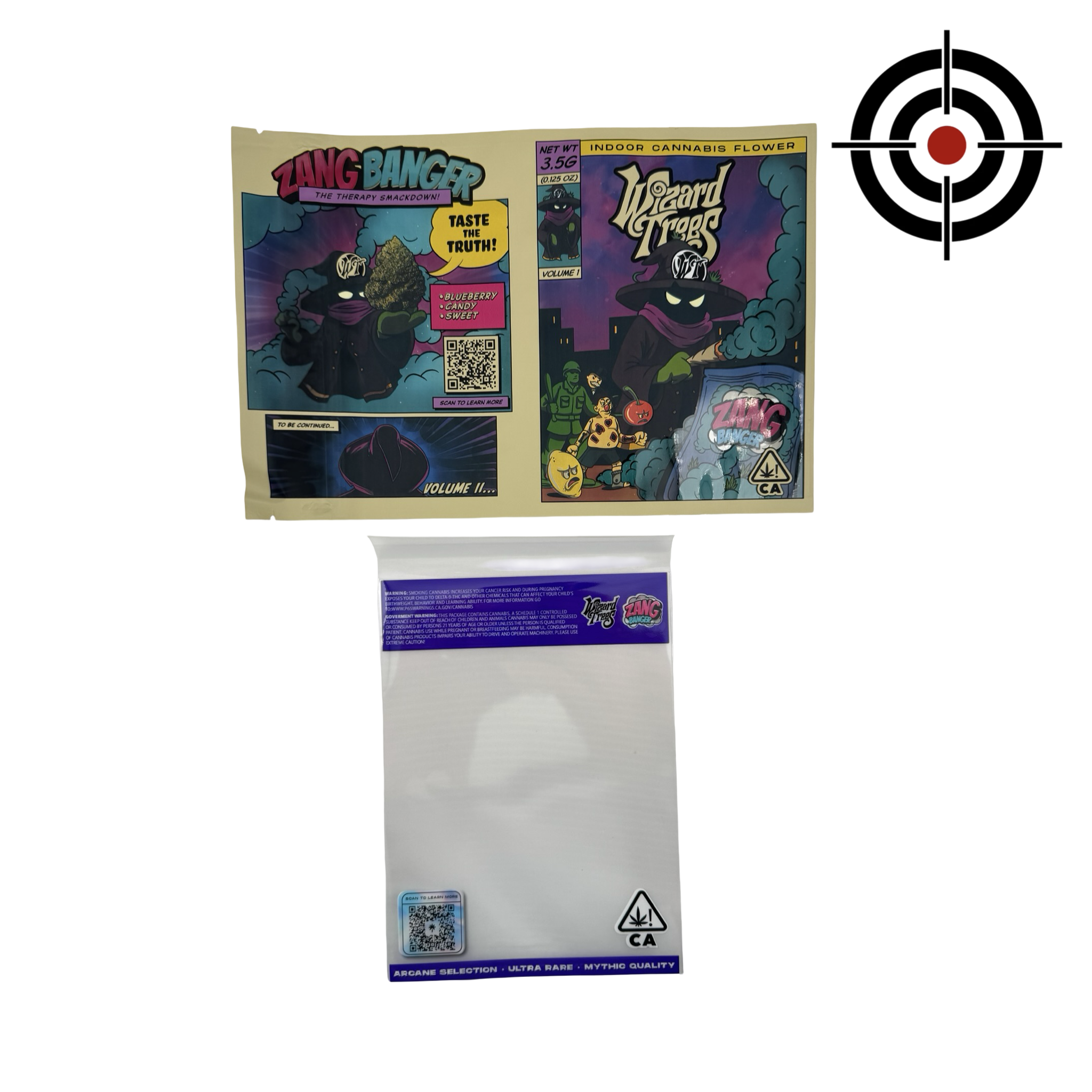 Zang Banger Mylar Bags 3.5g Wizard Trees