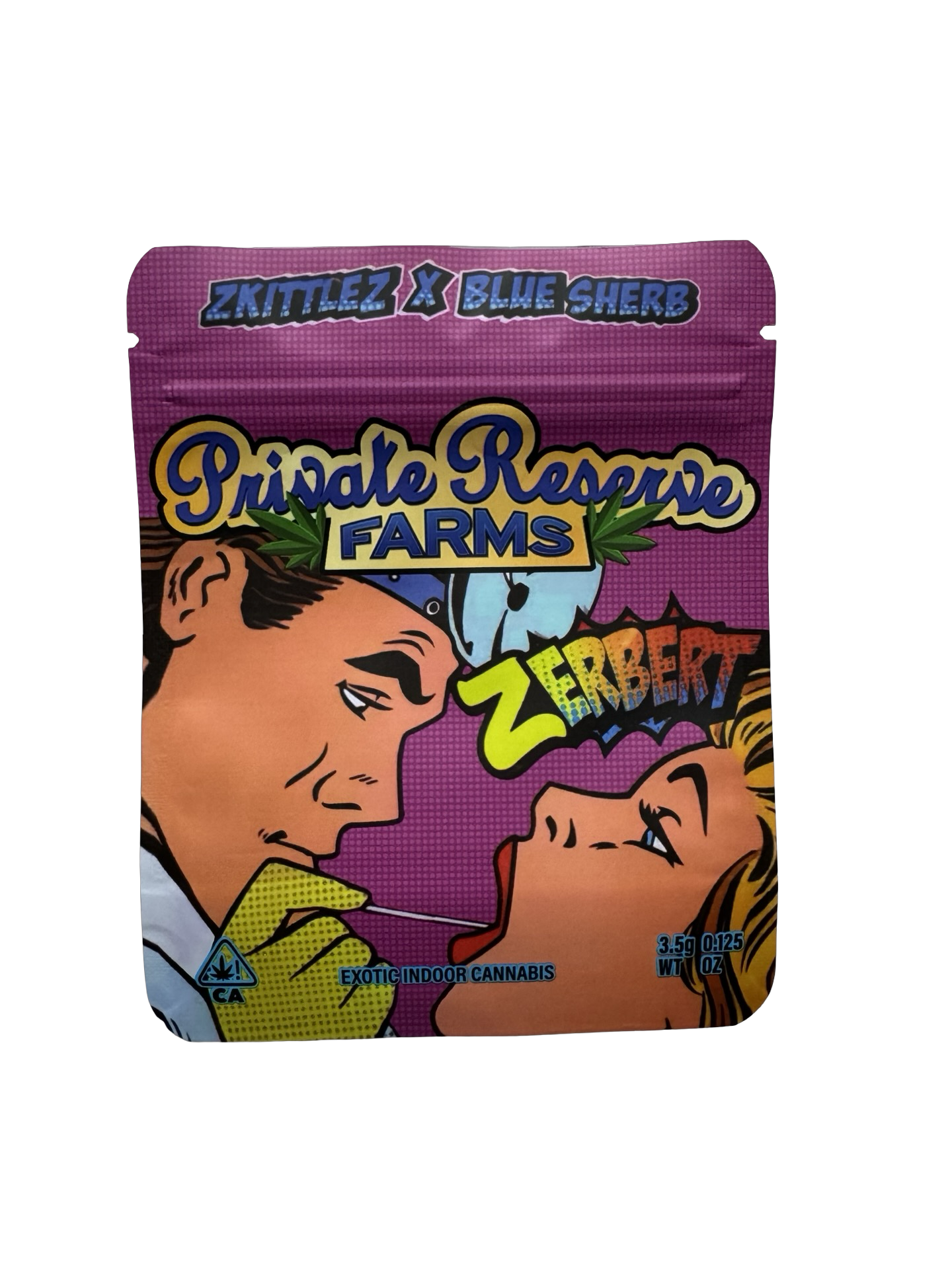 Zerbert Mylar Bags 3.5g Private Reserve Farms Zerbert Mylar Bags 3.5g Private Reserve Farms