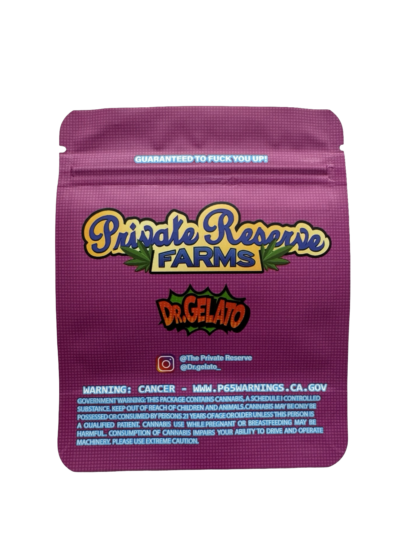 Zerbert Mylar Bags 3.5g Private Reserve Farms Zerbert Mylar Bags 3.5g Private Reserve Farms