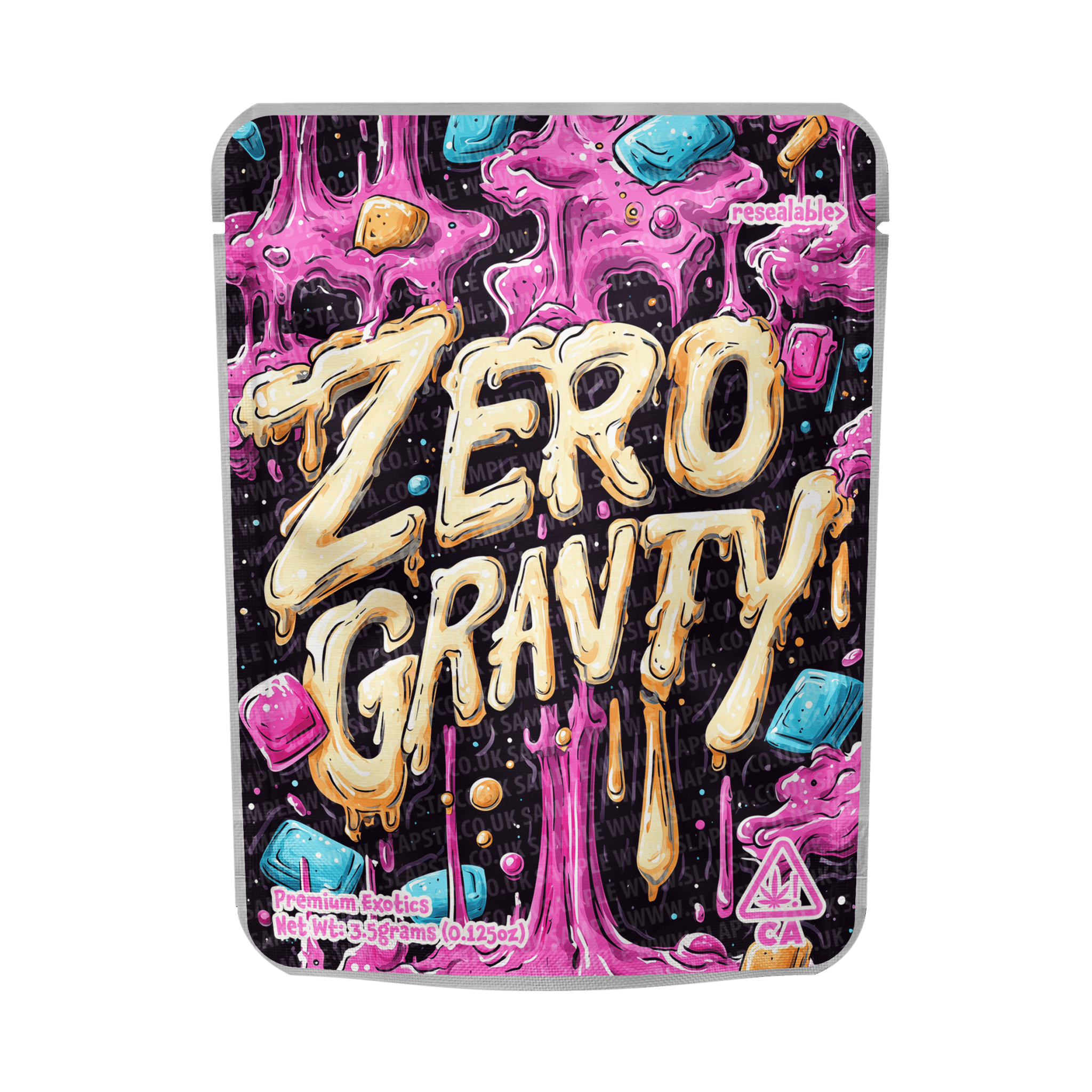 Zero Gravity Mylar Pouches Pre-Labeled Zero Gravity Mylar Pouches Pre-Labeled