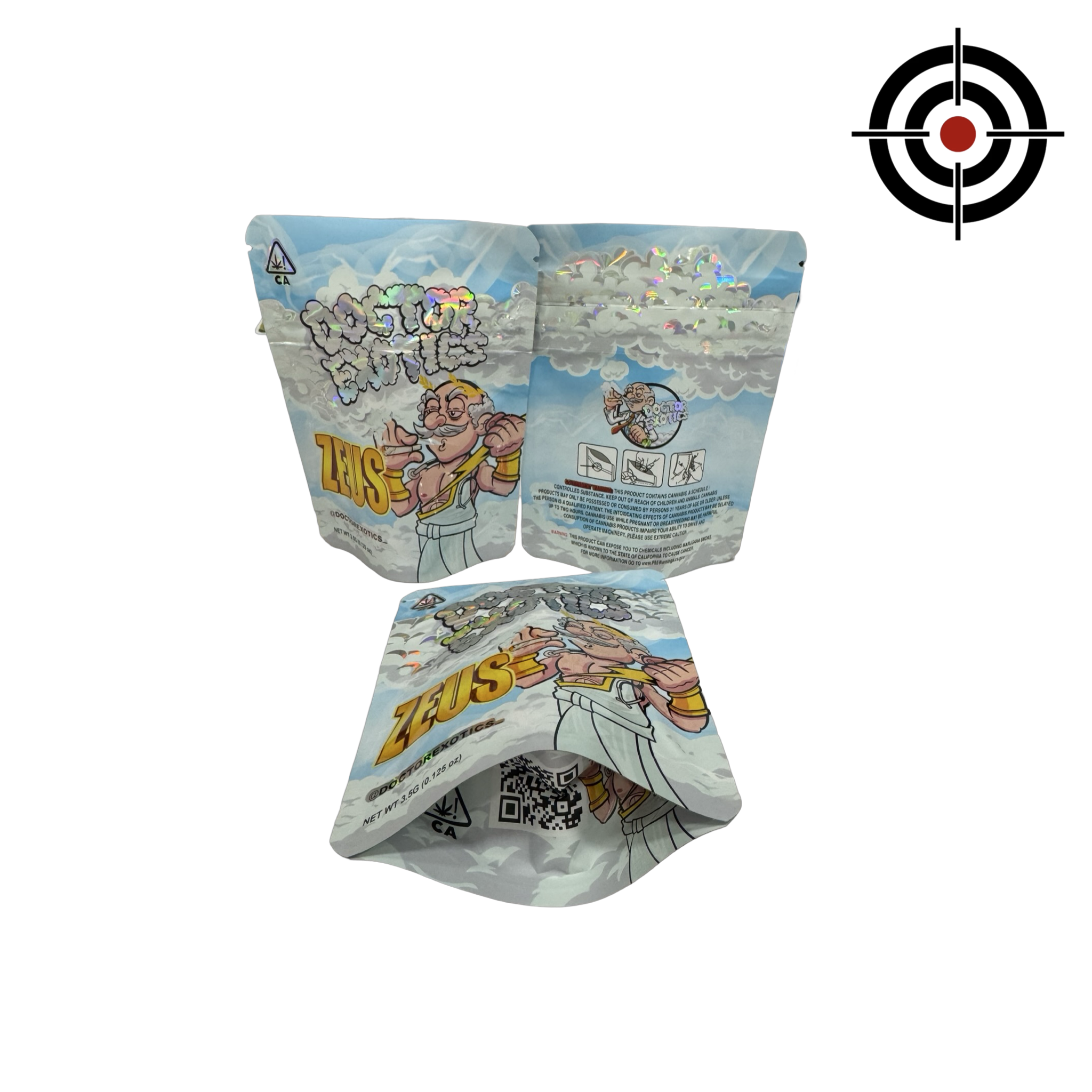 Zeus Mylar Bags 3.5g Doctor Exotics Zeus Mylar Bags 3.5g Doctor Exotics