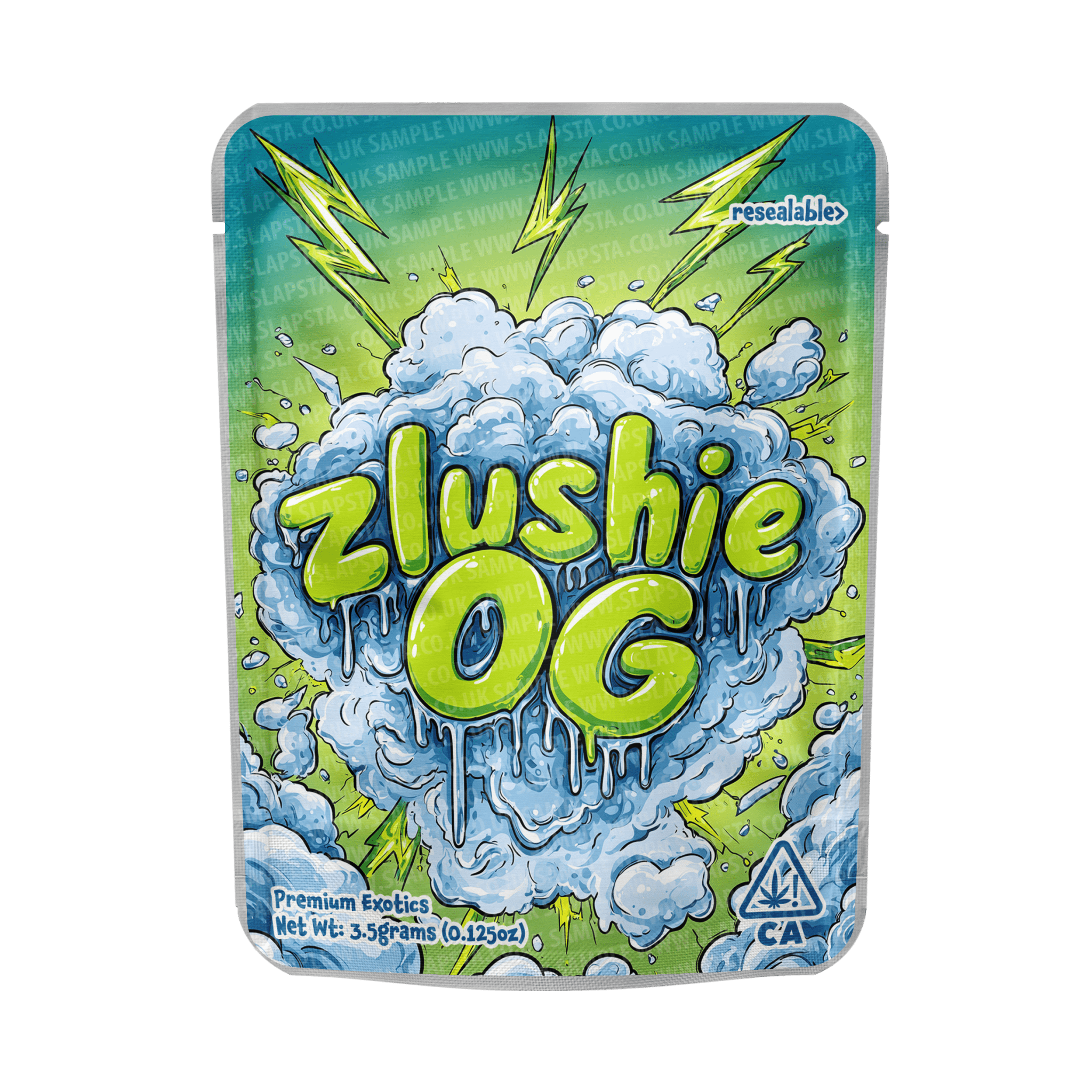 Zlushie OG Mylar Pouches Pre-Labeled Zlushie OG Mylar Pouches Pre-Labeled
