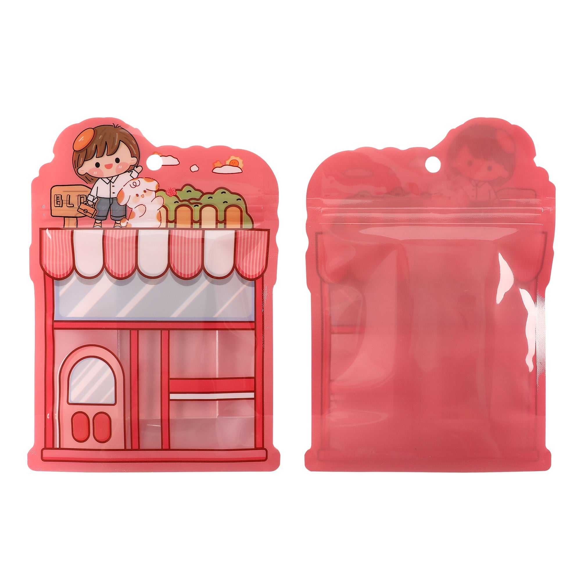 Assorted Color Storefront Design Stand Strong Bags with Clea Assorted Color Storefront Design Stand Strong Bags with Clea