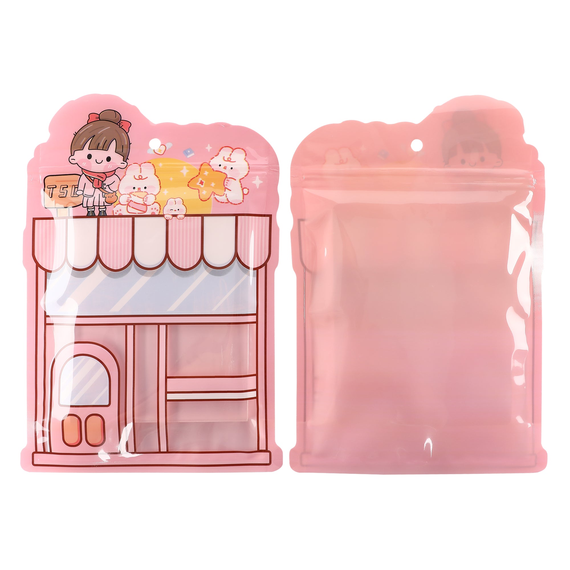 Assorted Color Storefront Design Stand Strong Bags with Clea Assorted Color Storefront Design Stand Strong Bags with Clea