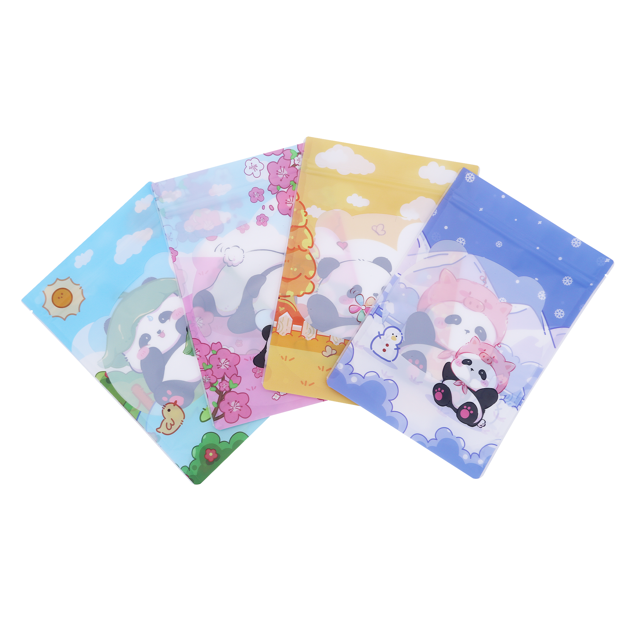 Assorted Panda Four Seasons Designed Stand Strong Bags with Assorted Panda Four Seasons Designed Stand Strong Bags with