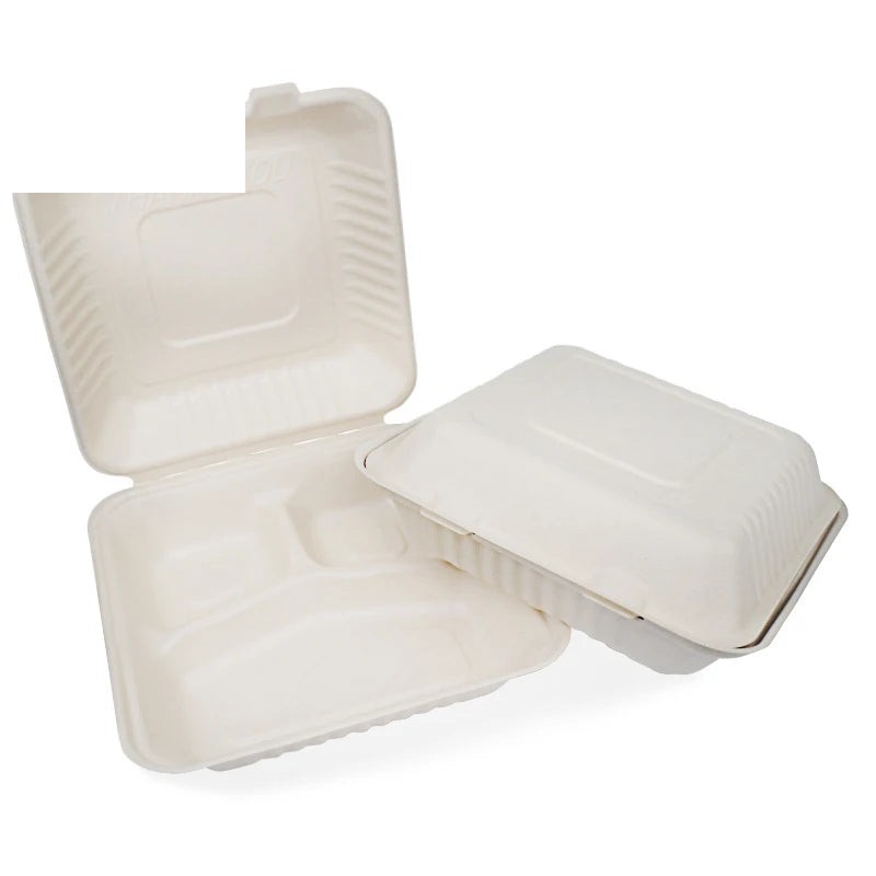 Biodegradable Compostable Three Separate Sugarcane Pulp Biodegradable Compostable Three Separate Sugarcane Pulp