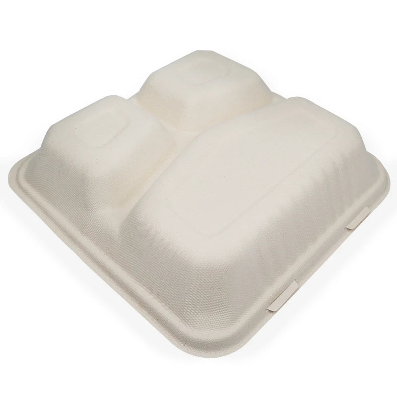 Biodegradable Compostable Three Separate Sugarcane Pulp Biodegradable Compostable Three Separate Sugarcane Pulp