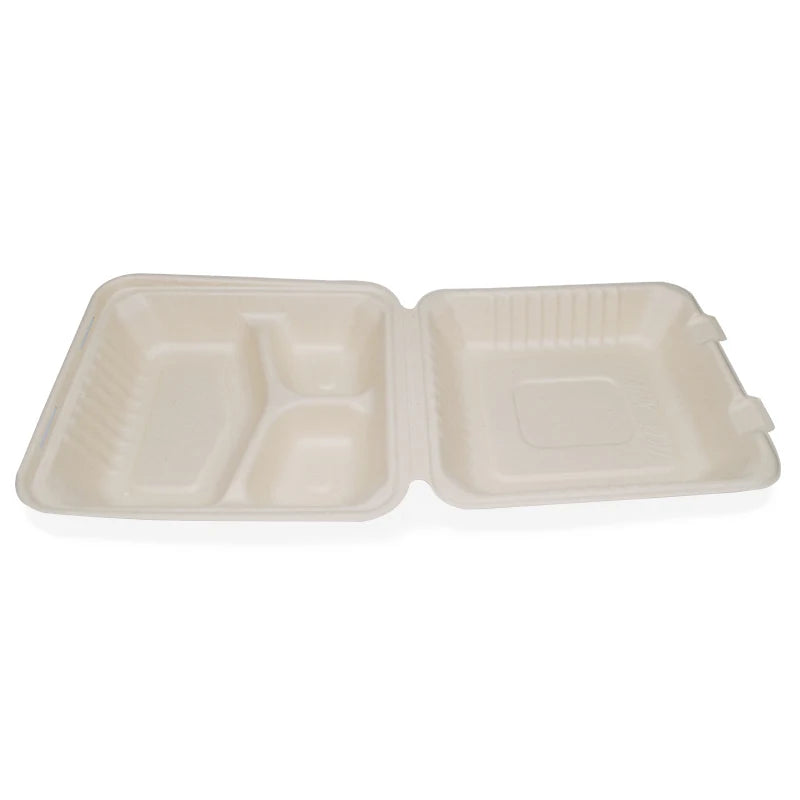 Biodegradable Compostable Three Separate Sugarcane Pulp Biodegradable Compostable Three Separate Sugarcane Pulp
