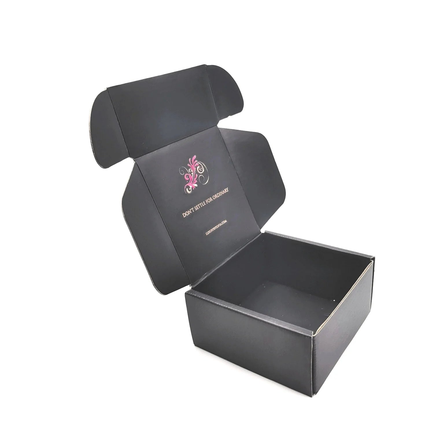 Black Corrugated E-flute Custom Shipping Boxes Mailer