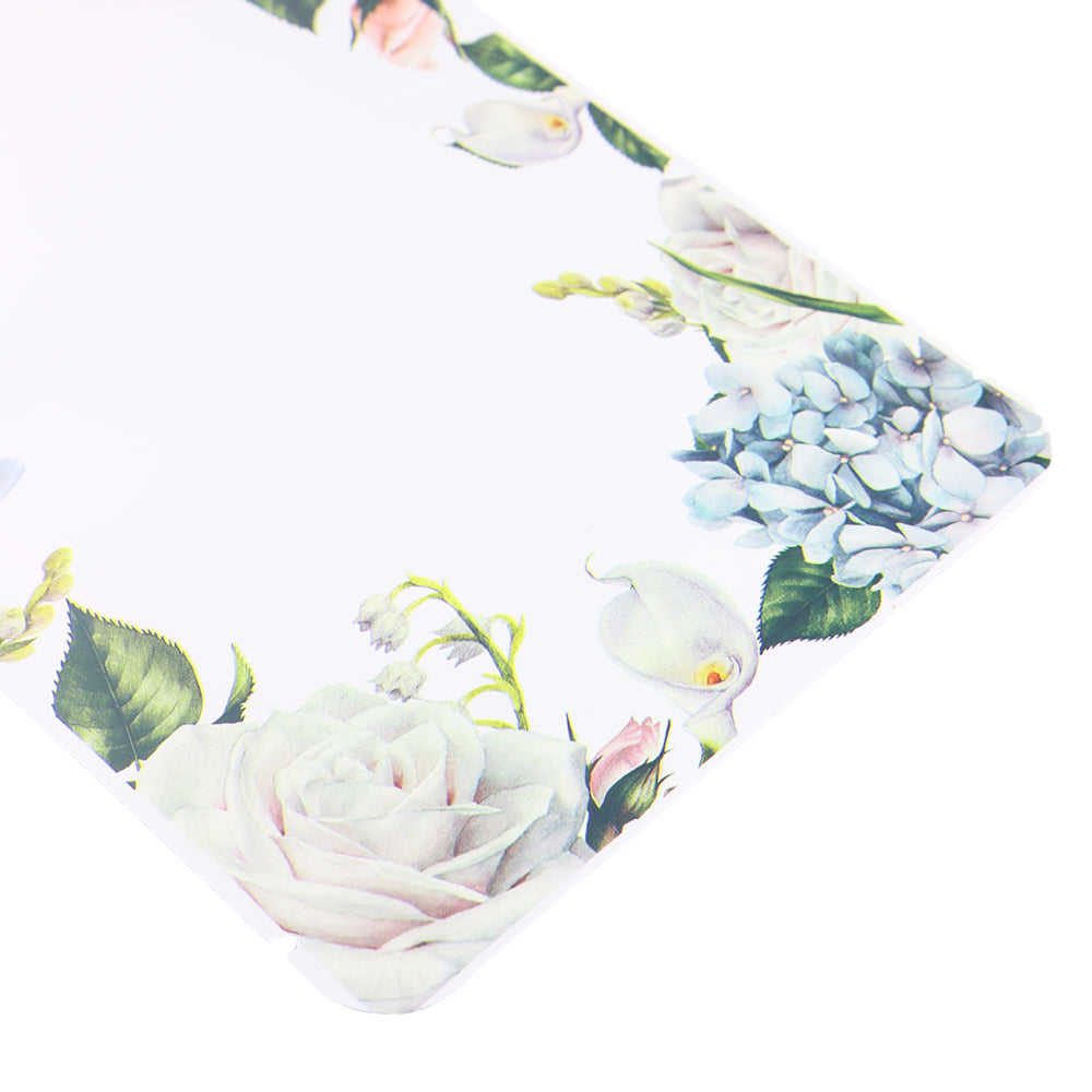 Botanical White Matte Flower Border Design Open Bags Botanical White Matte Flower Border Design Open Bags