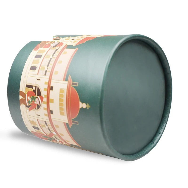 Christmas Paperboard Cylinder Round Gift Candy Package Box Christmas Paperboard Cylinder Round Gift Candy Package Box