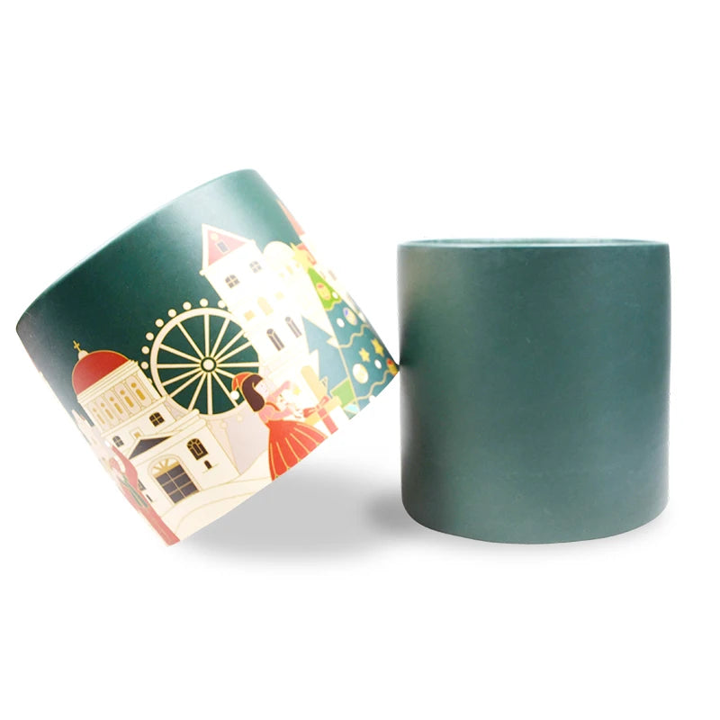 Christmas Paperboard Cylinder Round Gift Candy Package Box Christmas Paperboard Cylinder Round Gift Candy Package Box