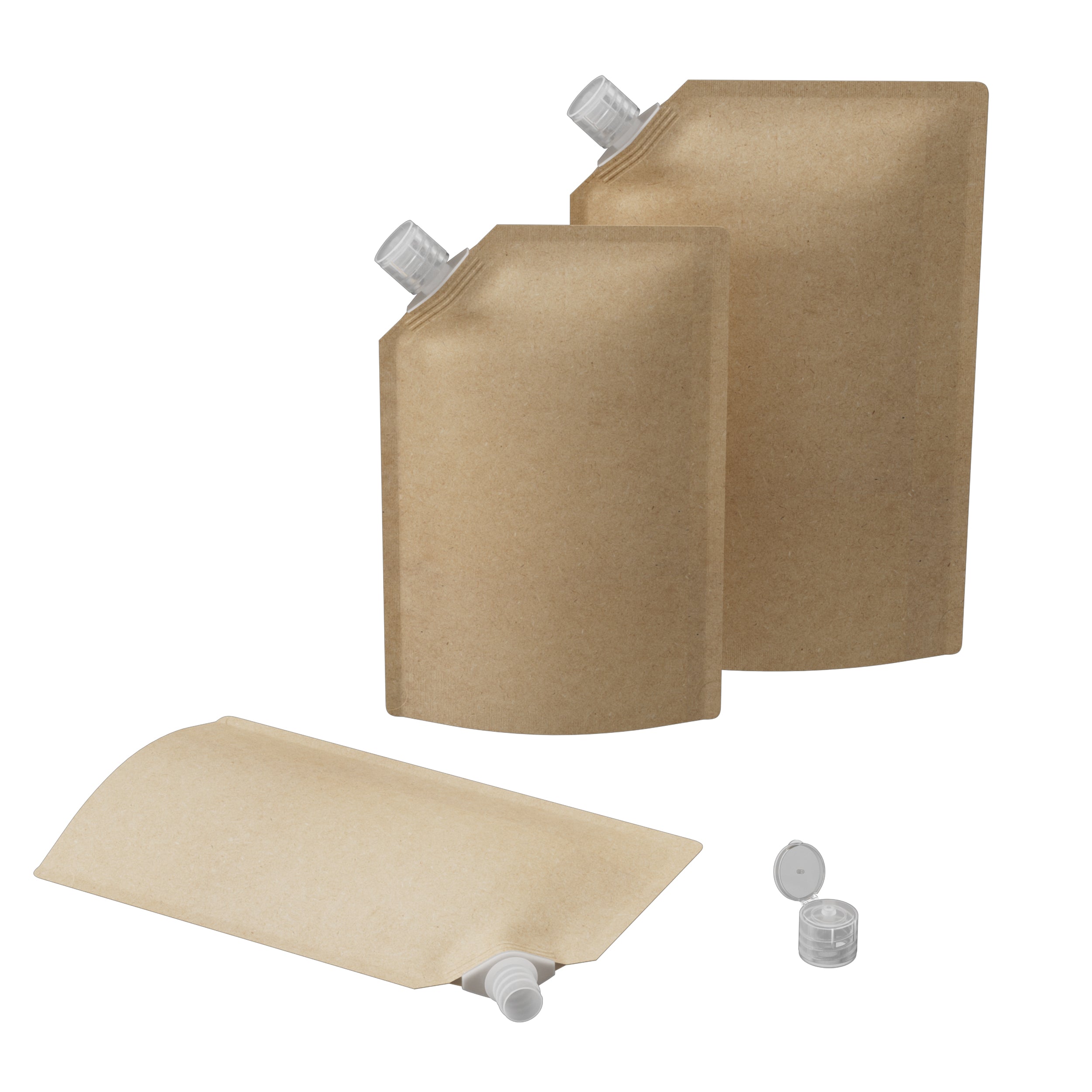 Classic Kraft Brown Stand Pouch with Corner Wide Mouth Flip Classic Kraft Brown Stand Pouch with Corner Wide Mouth Flip