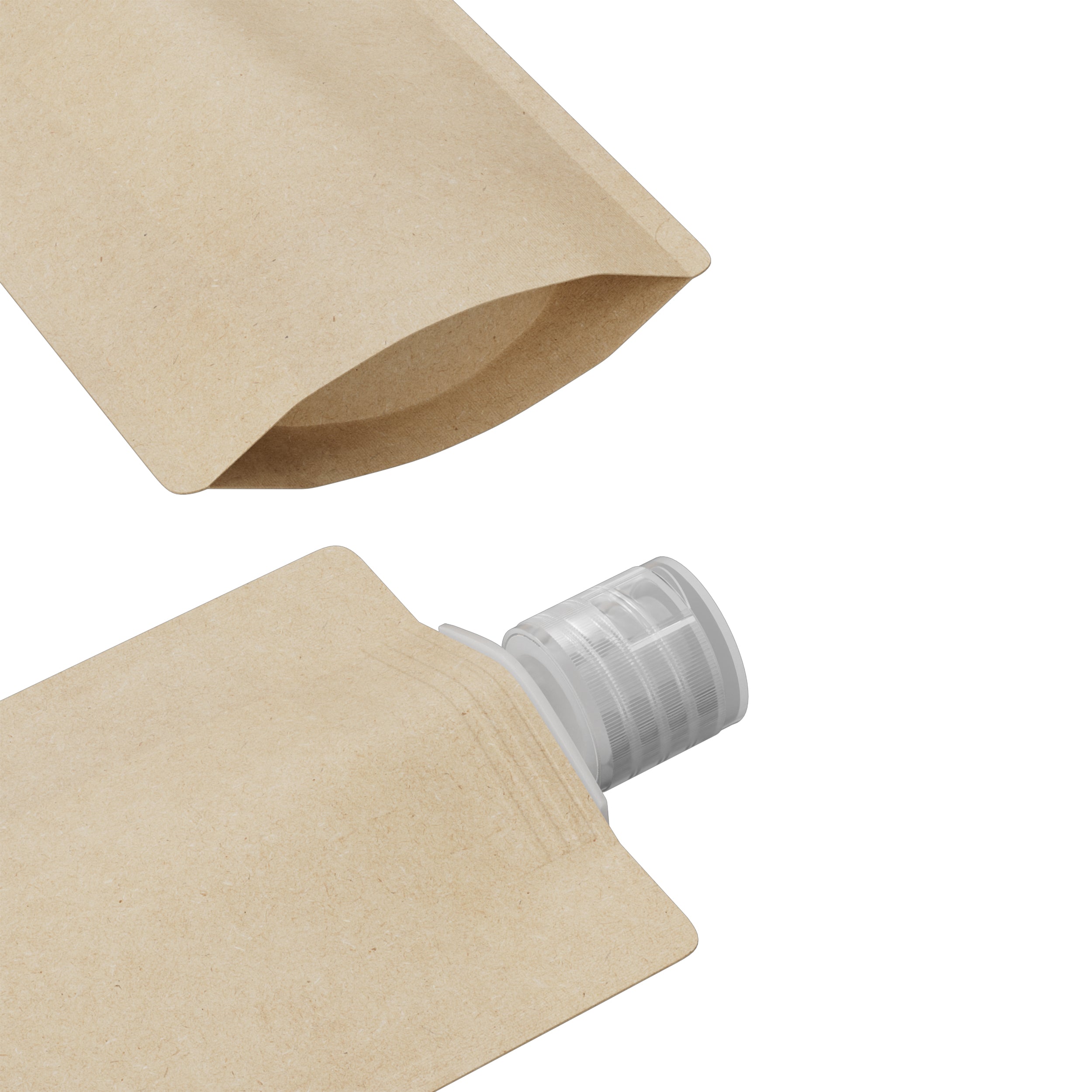 Classic Kraft Brown Stand Pouch with Top Wide Mouth Flip Top Classic Kraft Brown Stand Pouch with Top Wide Mouth Flip Top