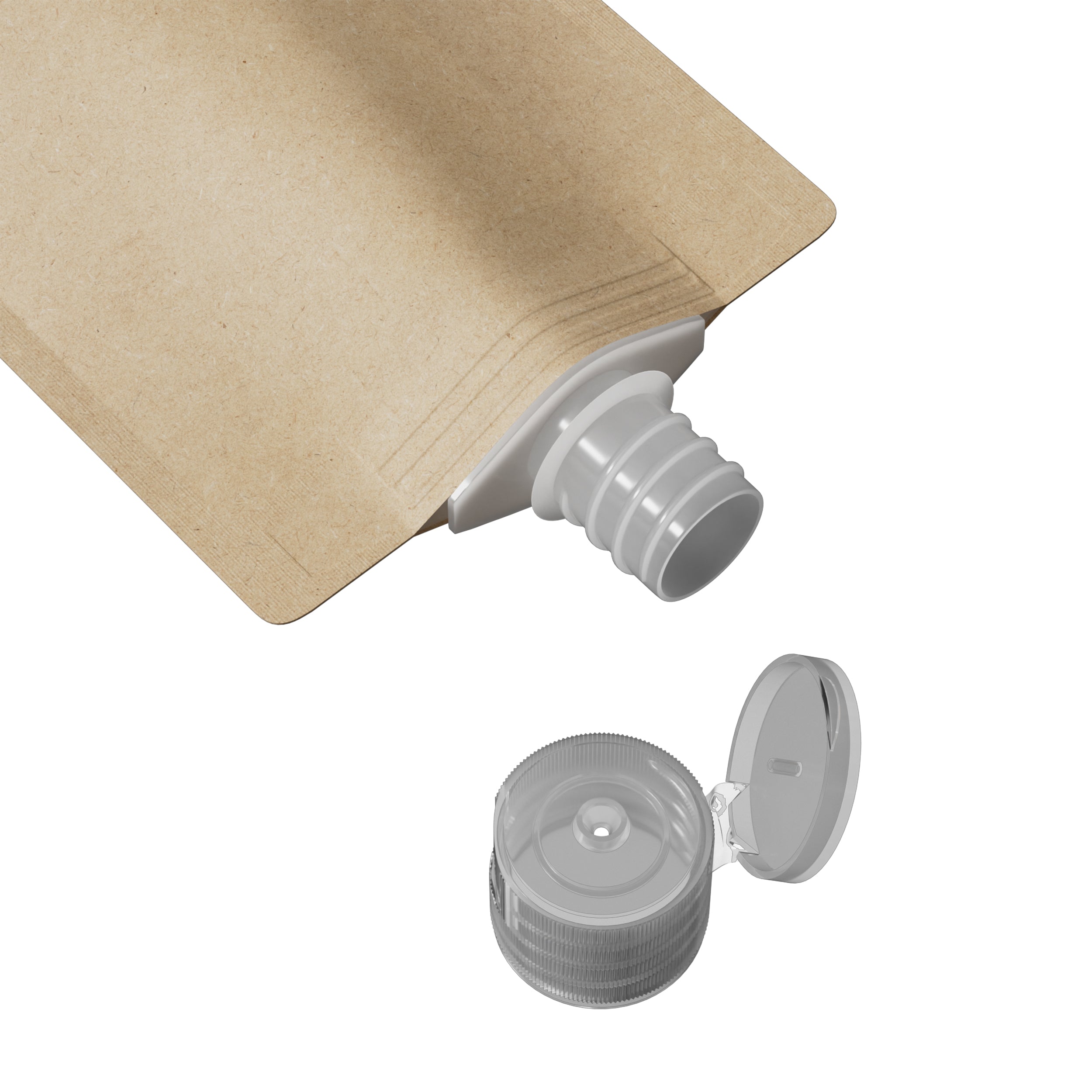 Classic Kraft Brown Stand Pouch with Top Wide Mouth Flip Top Classic Kraft Brown Stand Pouch with Top Wide Mouth Flip Top