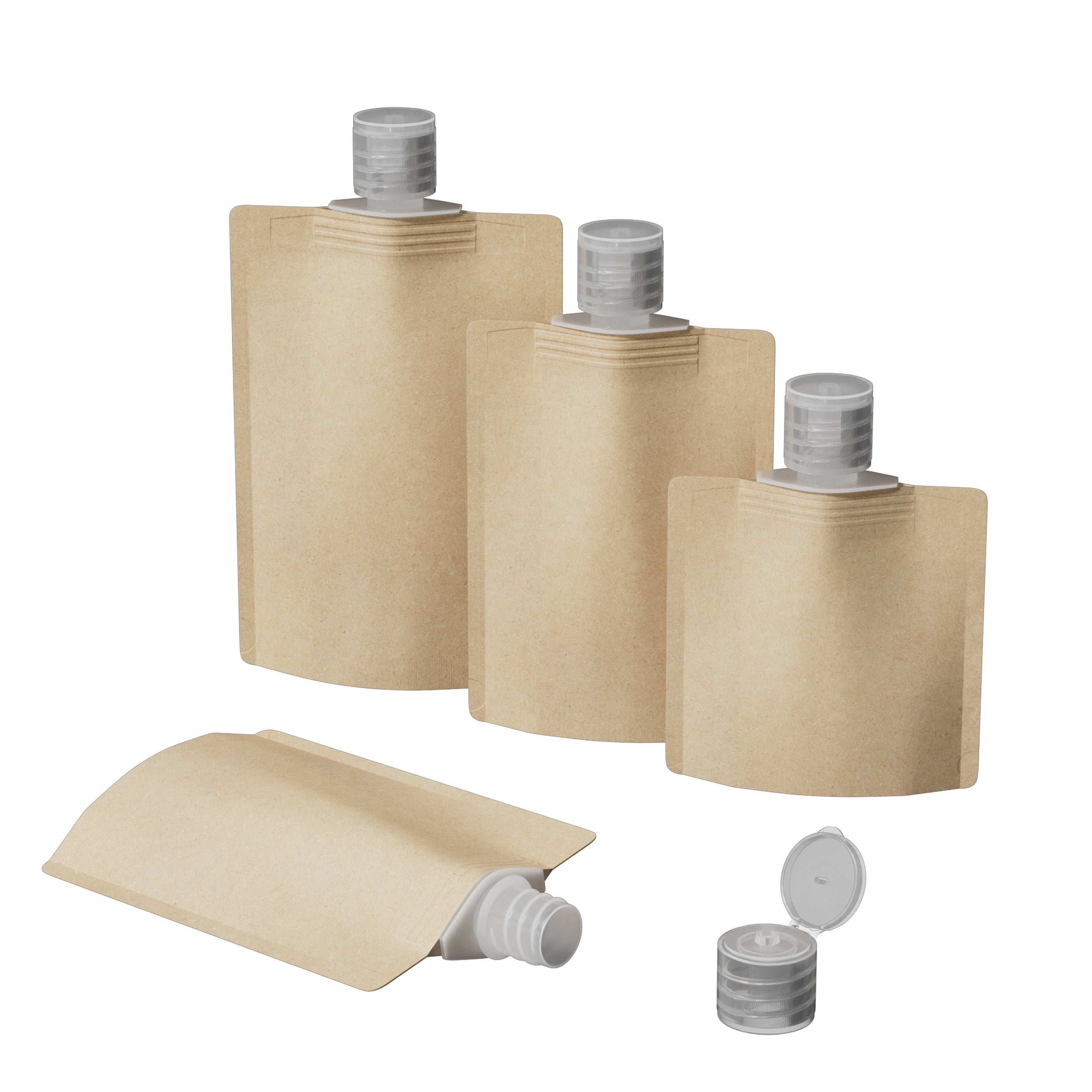 Classic Kraft Brown Stand Pouch with Top Wide Mouth Flip Top Classic Kraft Brown Stand Pouch with Top Wide Mouth Flip Top