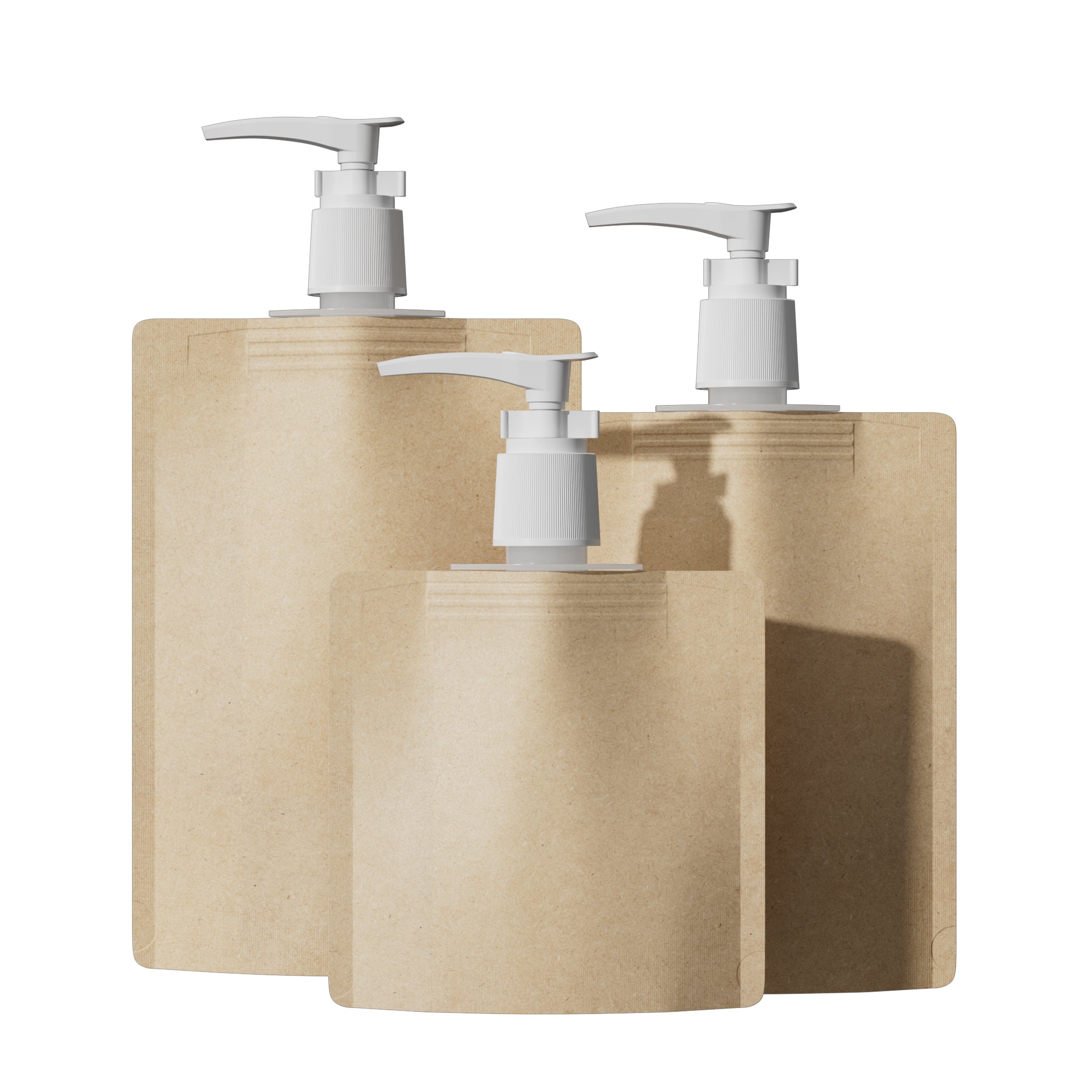 Classic Kraft Brown Stand Pouch with Top Wide Mouth Pump