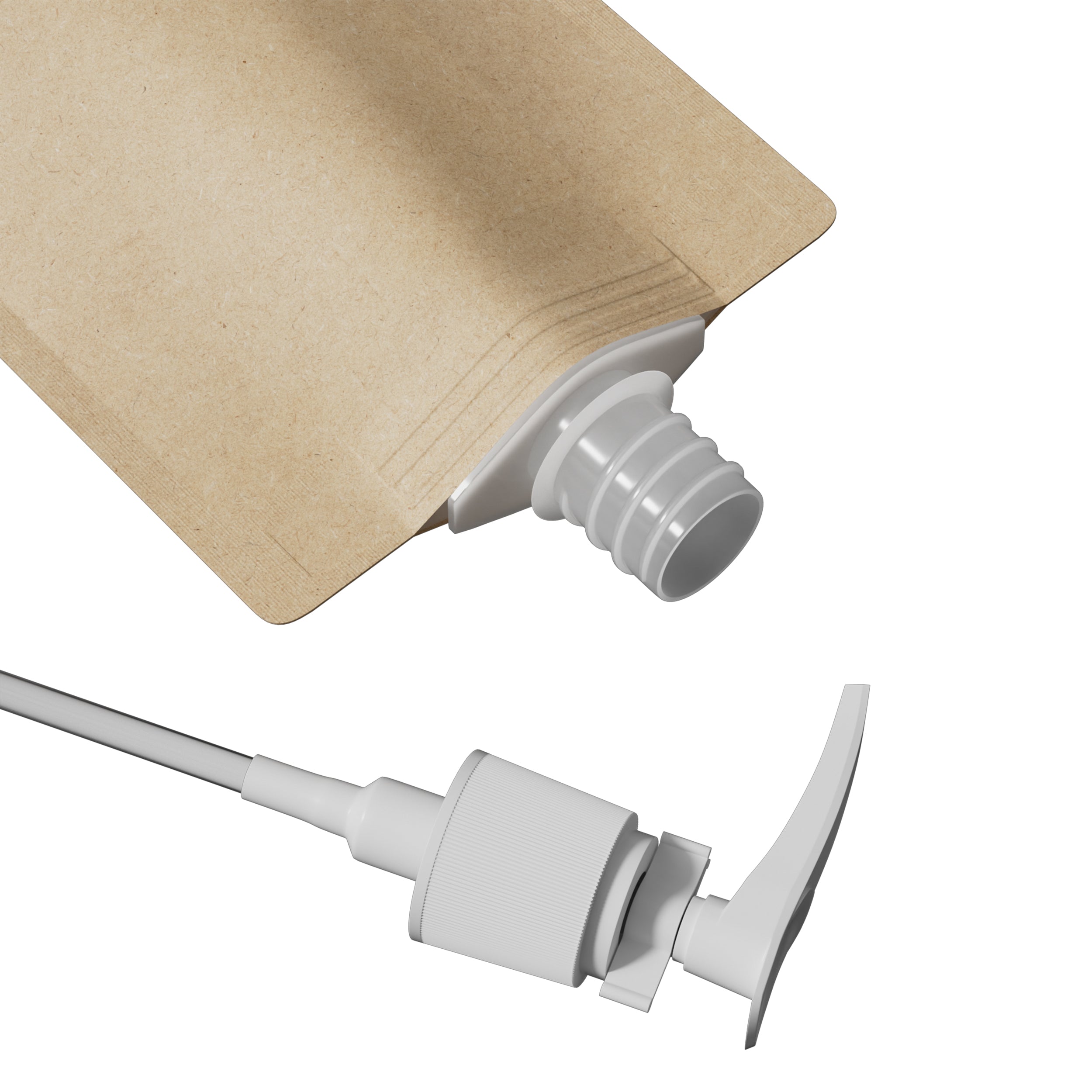 Classic Kraft Brown Stand Pouch with Top Wide Mouth Pump Classic Kraft Brown Stand Pouch with Top Wide Mouth Pump