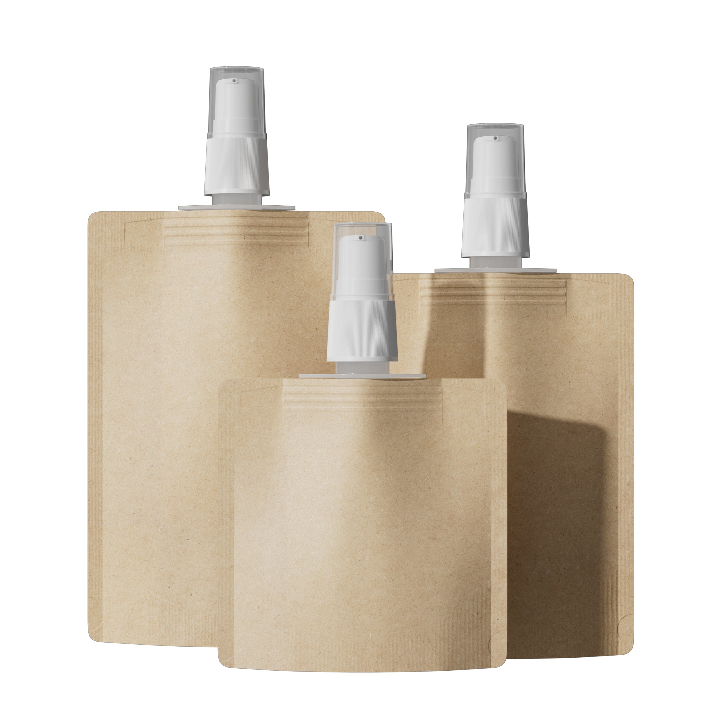 Classic Kraft Brown Stand Pouch with Top Wide Mouth Serum