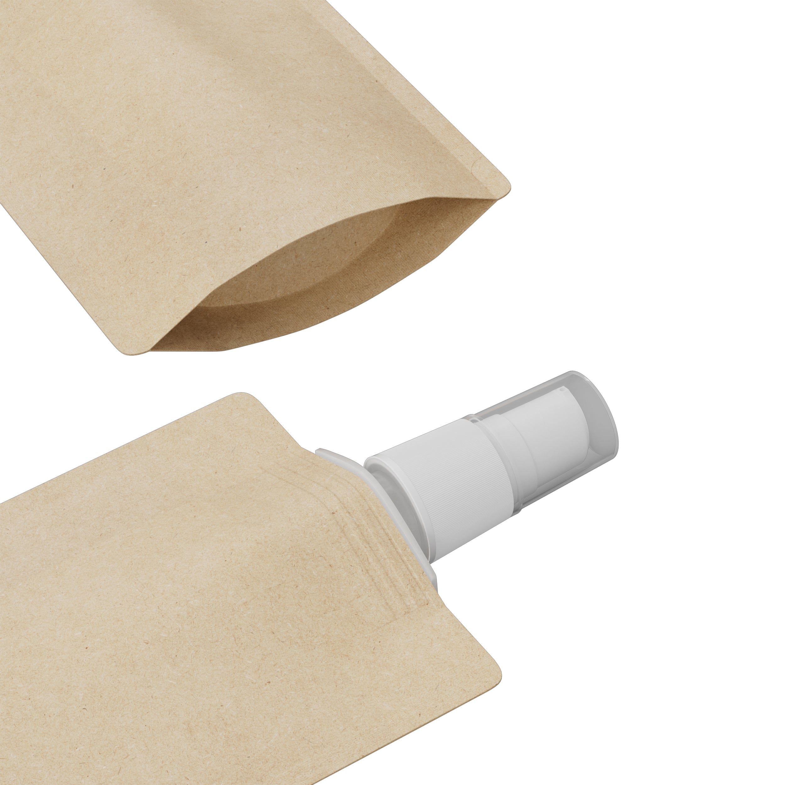 Classic Kraft Brown Stand Pouch with Top Wide Mouth Serum Classic Kraft Brown Stand Pouch with Top Wide Mouth Serum