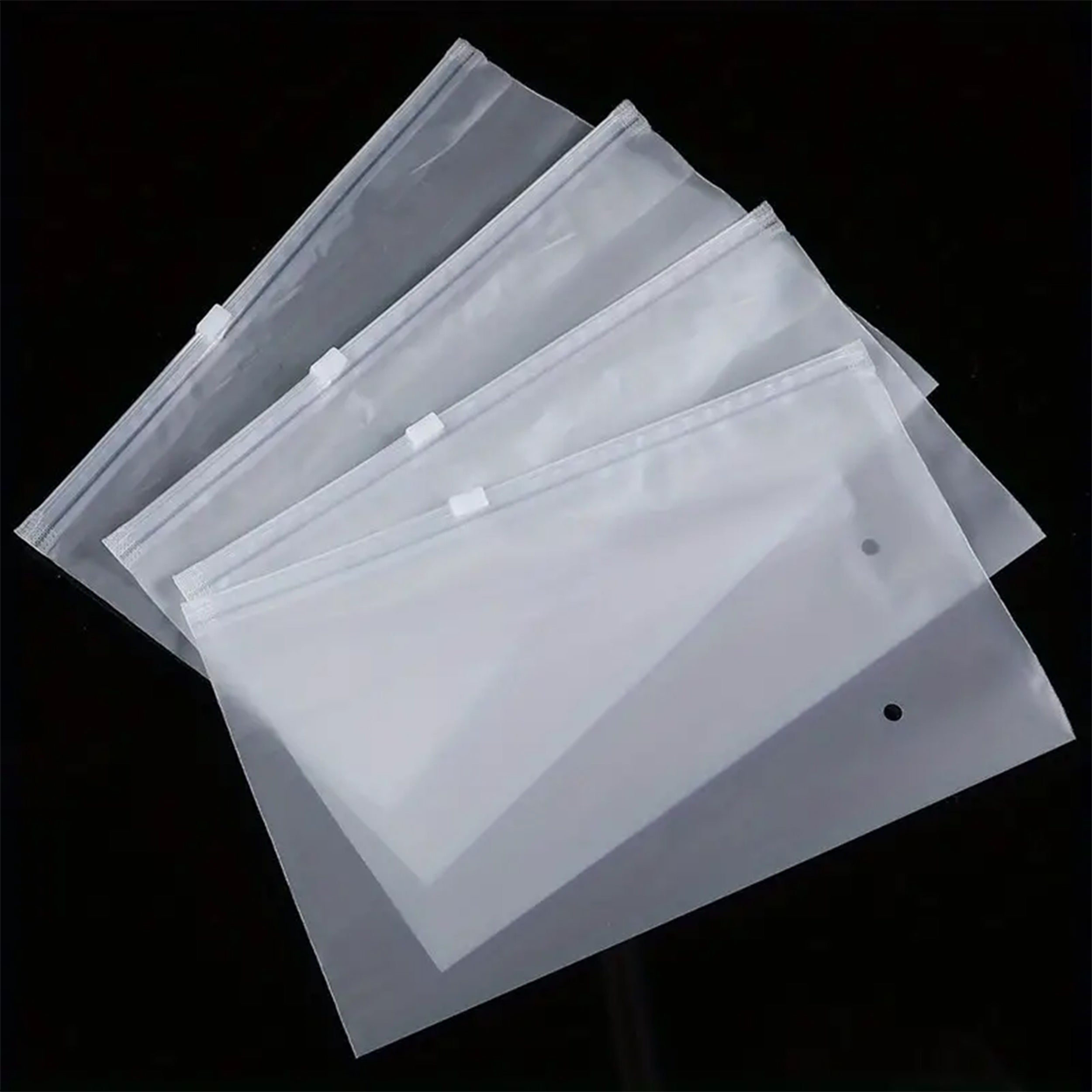 Cloudy Translucent Poly Plastic Slider Zip Organization Bags Cloudy Translucent Poly Plastic Slider Zip Organization Bags