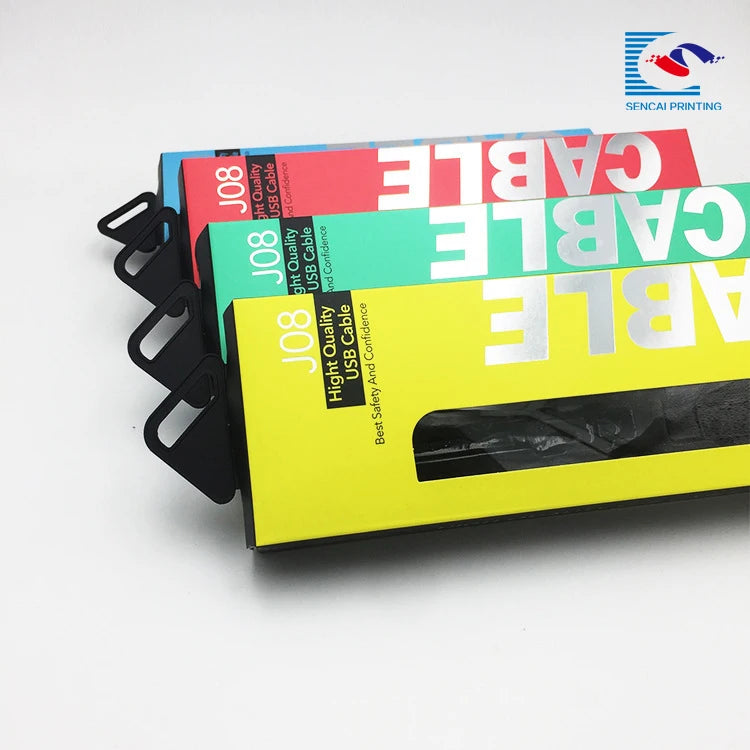 Colorful Custom Printed Cable Paper Box with Handle Colorful Custom Printed Cable Paper Box with Handle