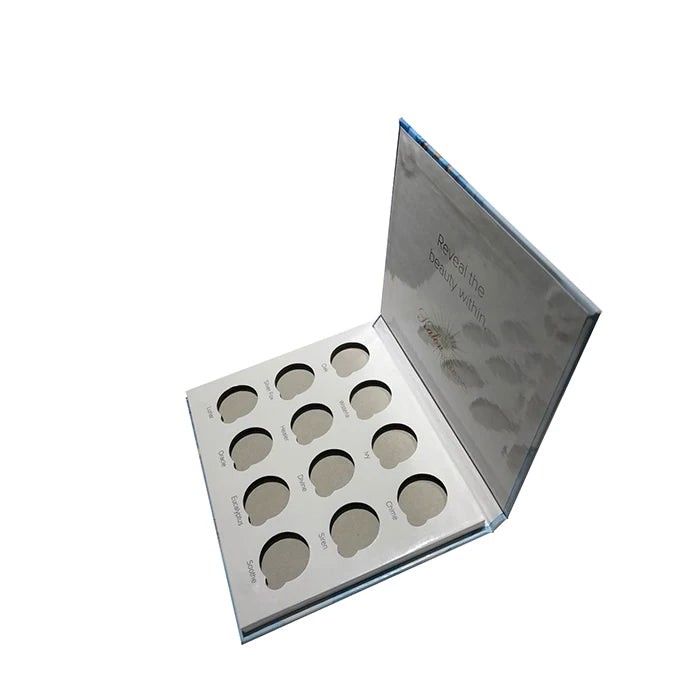 Cosmetics White Cardboard Book Shape Eye Shadow Palette 12 Cosmetics White Cardboard Book Shape Eye Shadow Palette 12