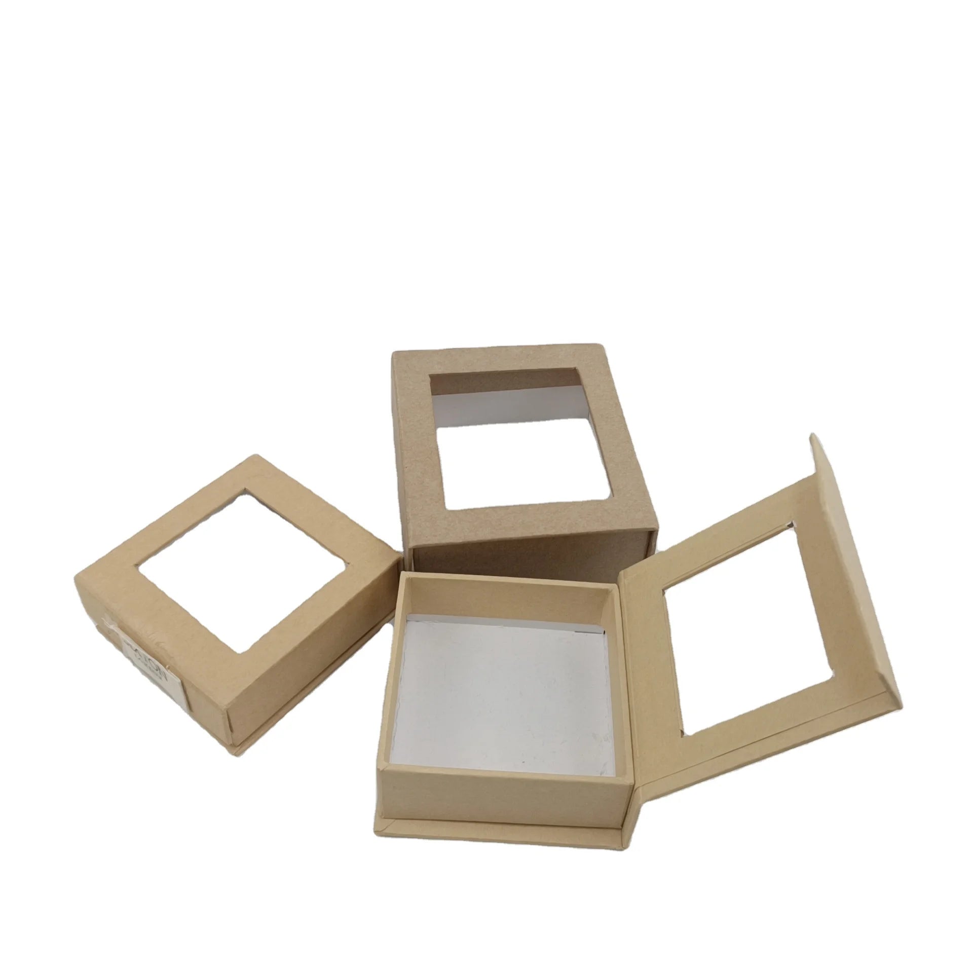 Custom Design Brown Kraft Paper Cardboard Small Jewelry