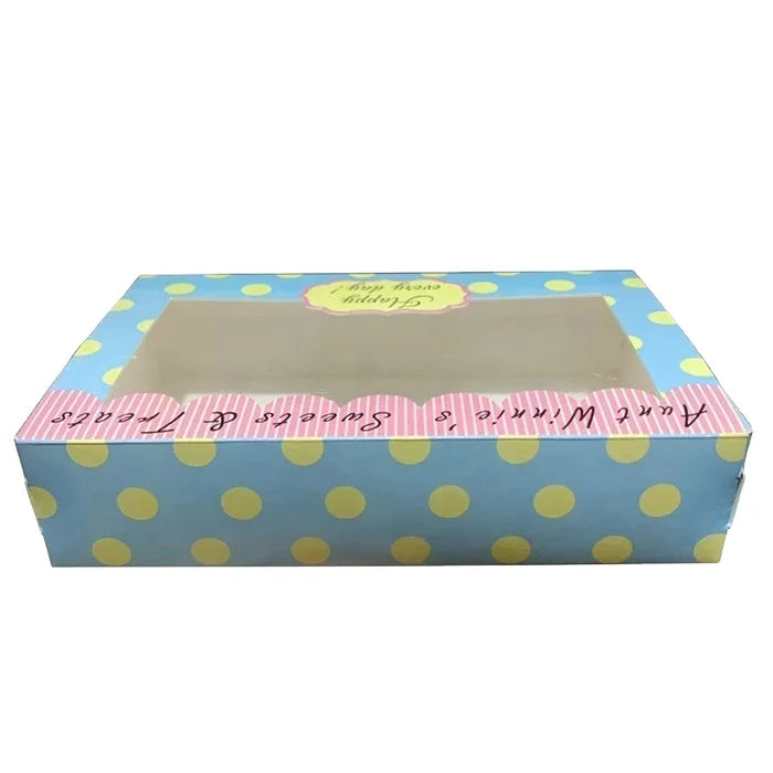 Custom Food Grade White Card Cookie Packaging Box With Clear Custom Food Grade White Card Cookie Packaging Box With Clear