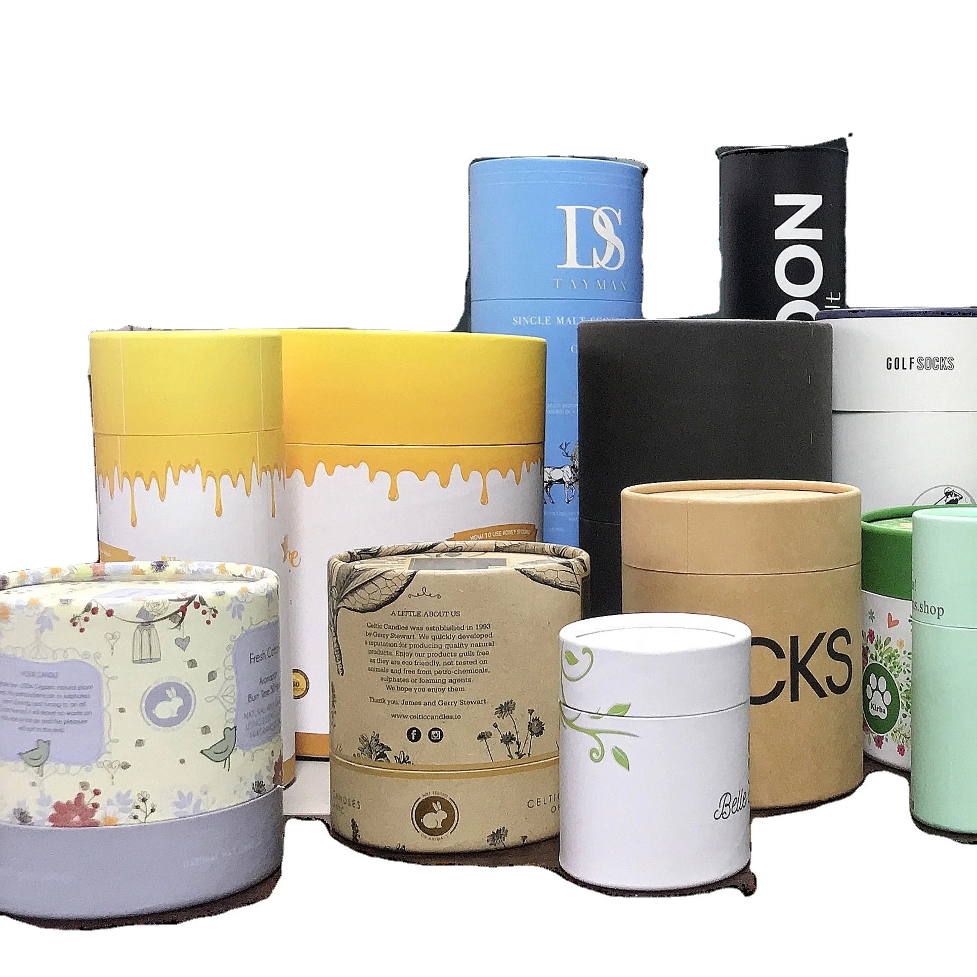 Custom logo Cardboard Round Tube Cosmetic Packaging Boxes Custom logo Cardboard Round Tube Cosmetic Packaging Boxes