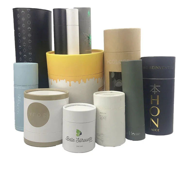 Custom logo Cardboard Round Tube Cosmetic Packaging Boxes Custom logo Cardboard Round Tube Cosmetic Packaging Boxes