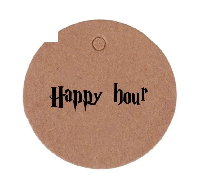 Custom logo Kraft Paper Round Label Sticker with Hole Custom logo Kraft Paper Round Label Sticker with Hole