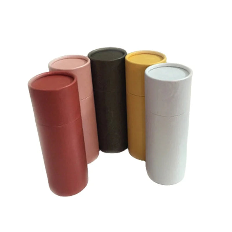 Custom logo Luxury White Round Cardboard Mini Bottle Tube