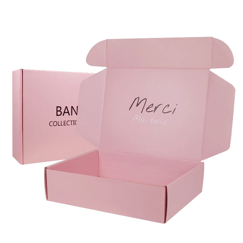 Custom Logo Pink Small Corrugated Shipping Box Cardboard Custom Logo Pink Small Corrugated Shipping Box Cardboard