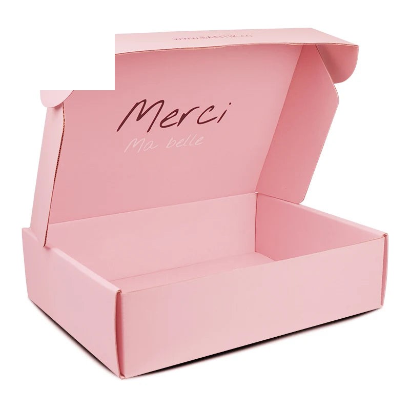 Custom Logo Pink Small Corrugated Shipping Box Cardboard Custom Logo Pink Small Corrugated Shipping Box Cardboard