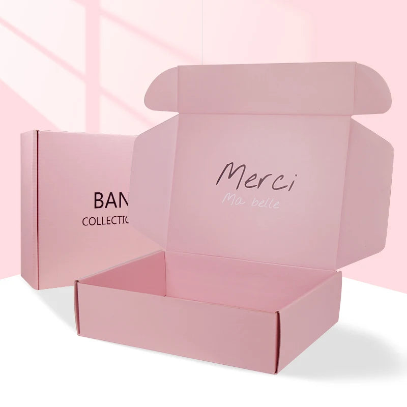Custom Logo Pink Small Corrugated Shipping Box Cardboard Custom Logo Pink Small Corrugated Shipping Box Cardboard