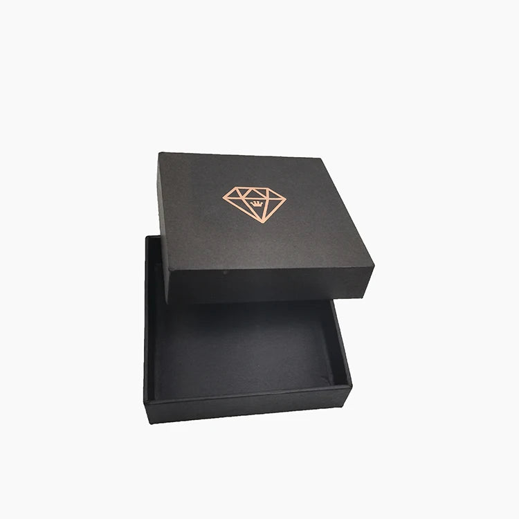 Custom logo Rectangle square Black Cardboard Jewelry Box Custom logo Rectangle square Black Cardboard Jewelry Box