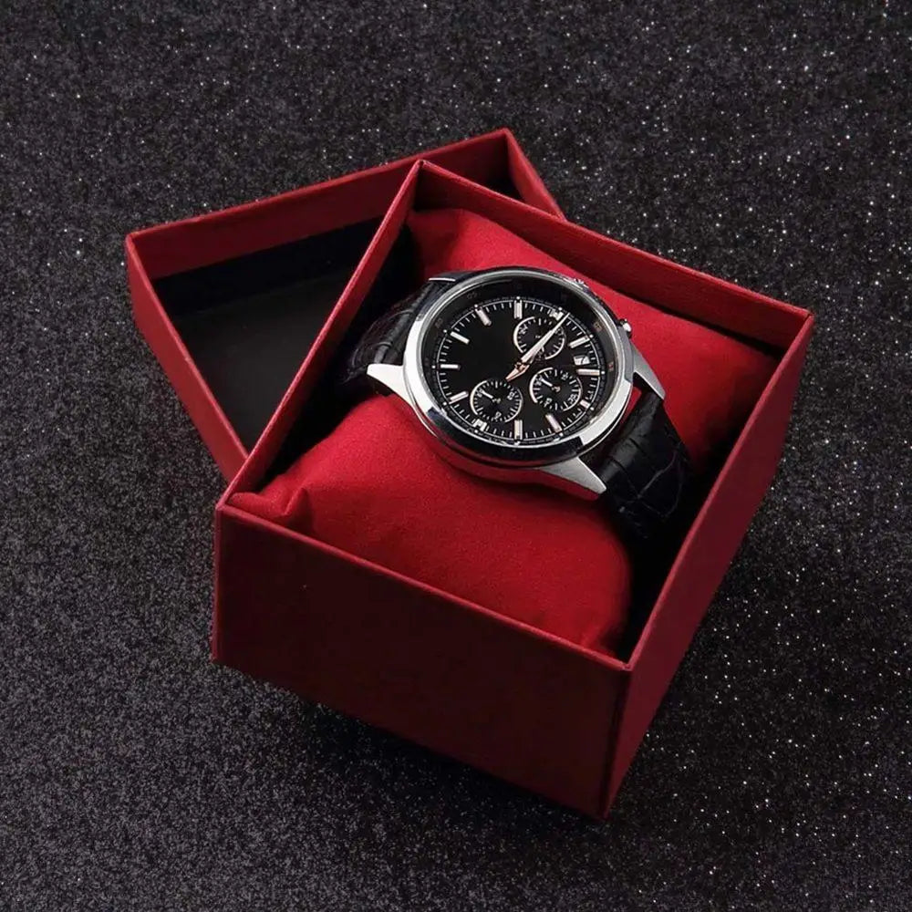 Custom logo Watch Red Rigid Paper Box with Cloth Bag Custom logo Watch Red Rigid Paper Box with Cloth Bag