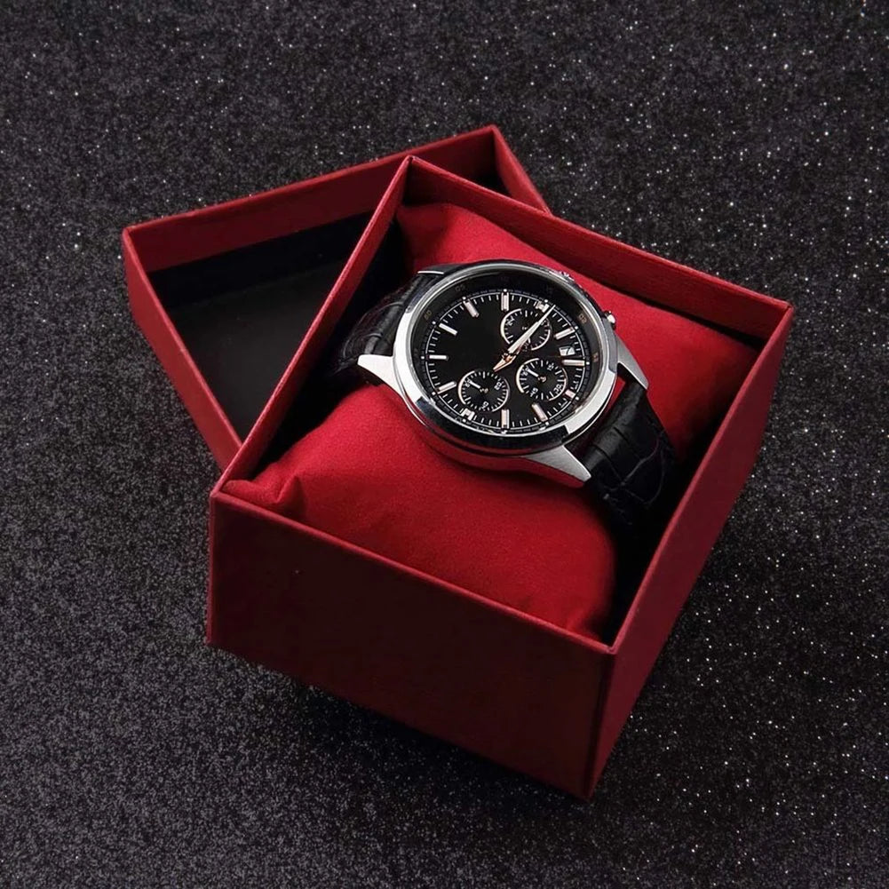 Custom logo Watch Red Rigid Paper Box with Cloth Bag Custom logo Watch Red Rigid Paper Box with Cloth Bag