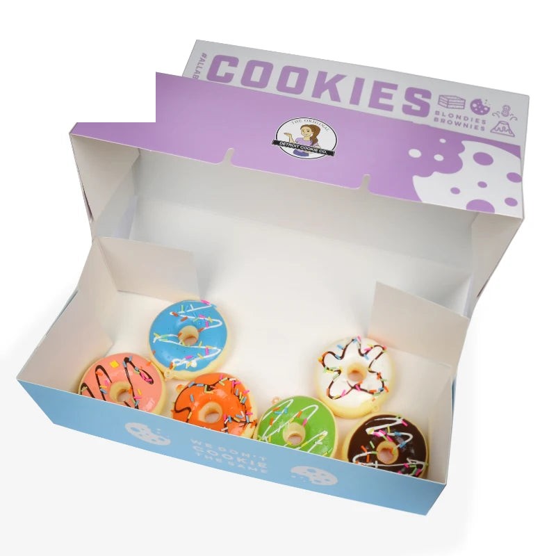 Custom Printed Food Grade Donut Box Packaging Paper Cake Box Custom Printed Food Grade Donut Box Packaging Paper Cake Box