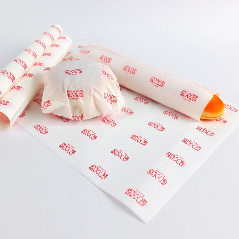 Custom Printed Greaseproof Paper Fast Food Packaging Eco Custom Printed Greaseproof Paper Fast Food Packaging Eco