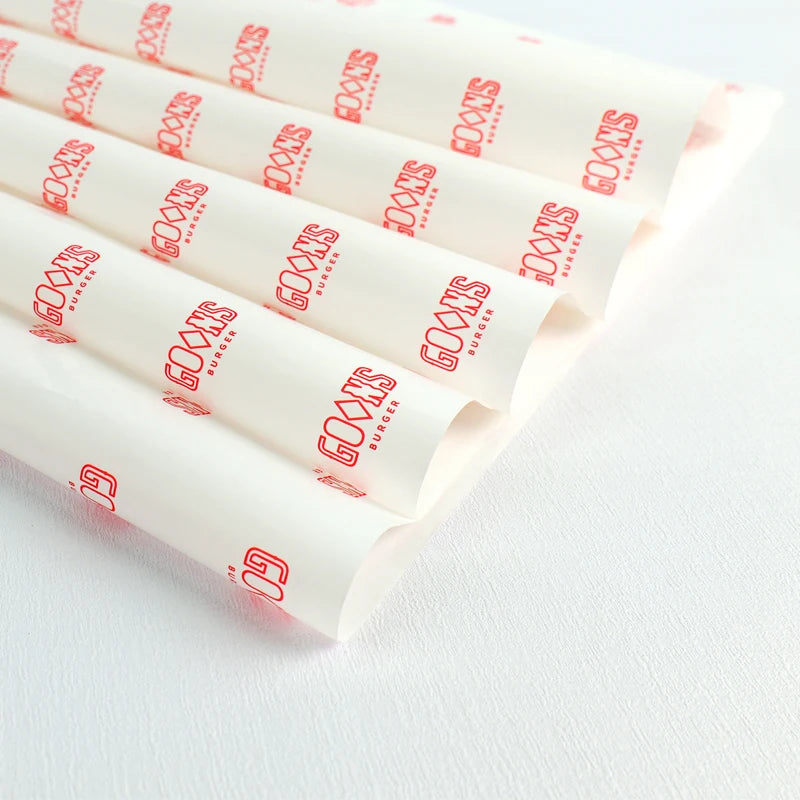 Custom Printed Greaseproof Paper Fast Food Packaging Eco Custom Printed Greaseproof Paper Fast Food Packaging Eco