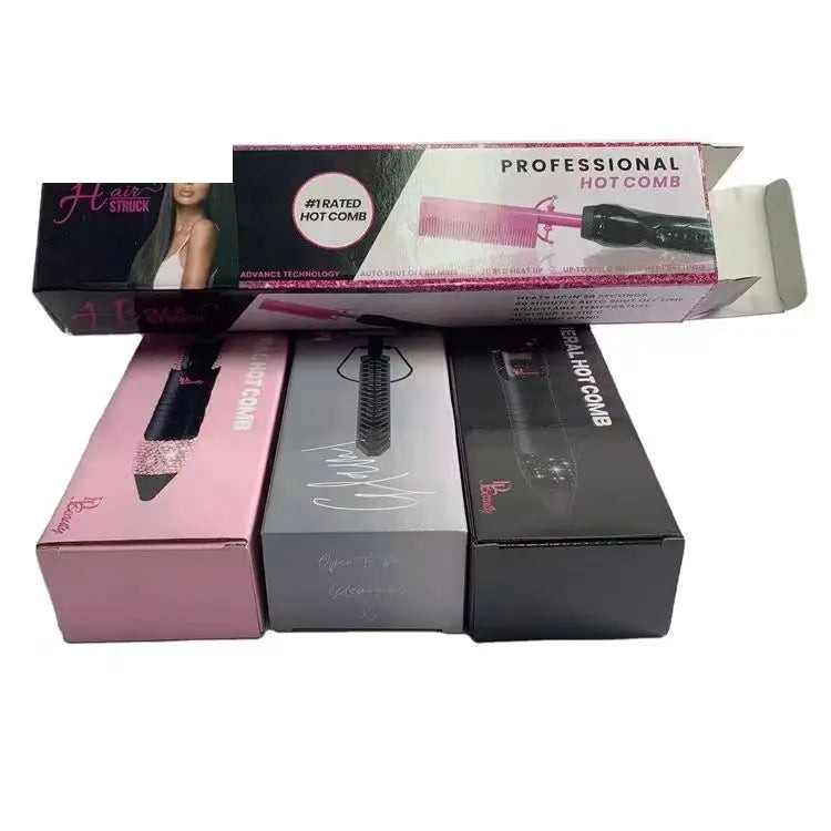 Custom Printing Luxury Flat Iron Hair Straightener Comb Custom Printing Luxury Flat Iron Hair Straightener Comb