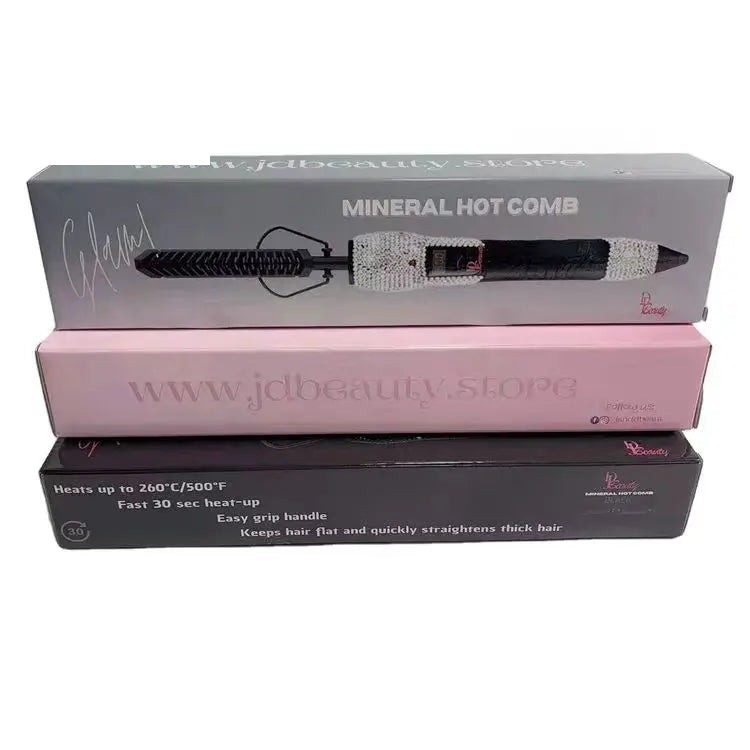 Custom Printing Luxury Flat Iron Hair Straightener Comb Custom Printing Luxury Flat Iron Hair Straightener Comb