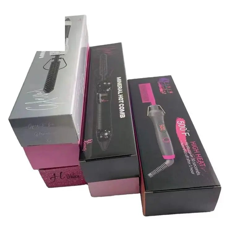 Custom Printing Luxury Flat Iron Hair Straightener Comb Custom Printing Luxury Flat Iron Hair Straightener Comb