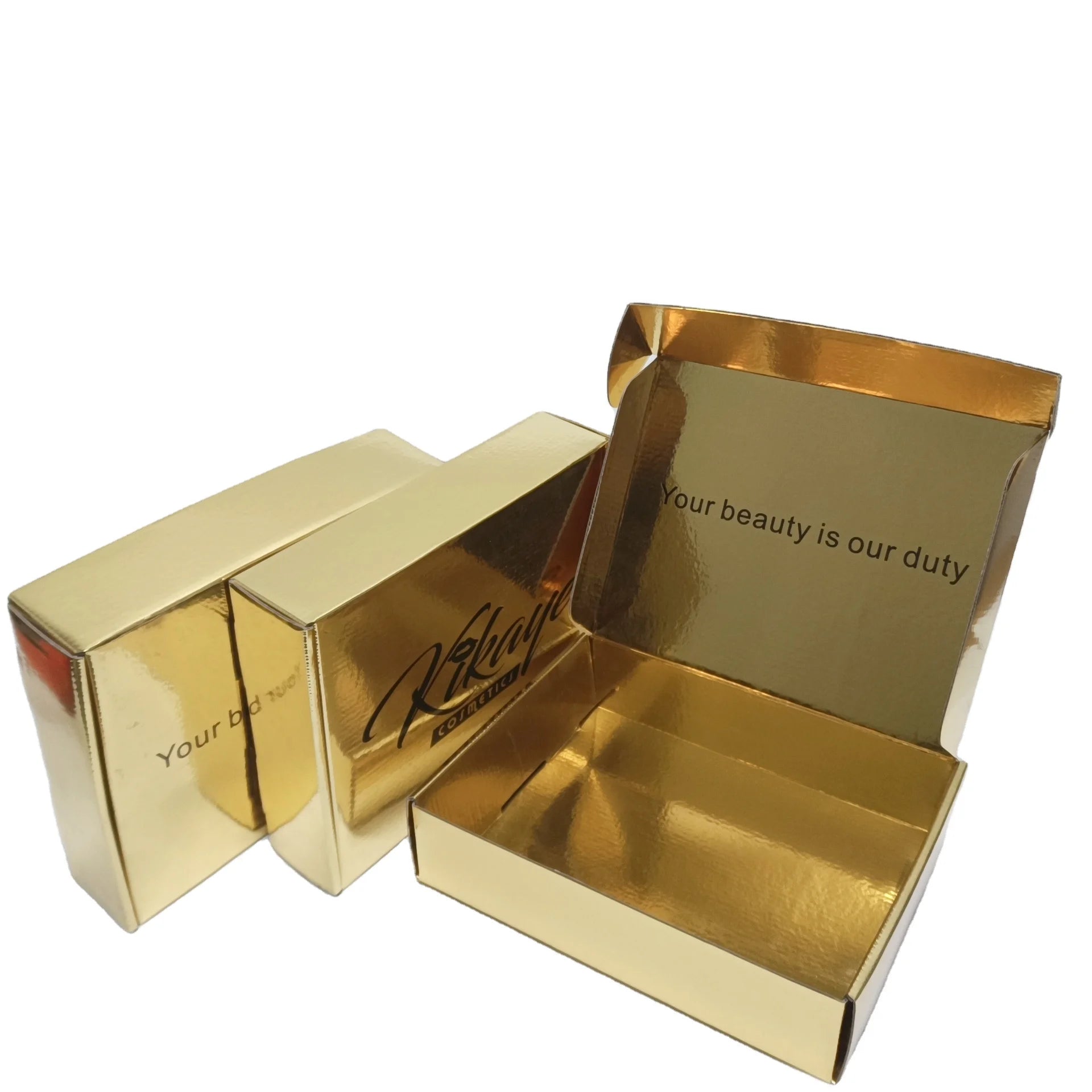 Custom Shipping Box Mailers Gold Foil Corrugated Gift Boxes Custom Shipping Box Mailers Gold Foil Corrugated Gift Boxes